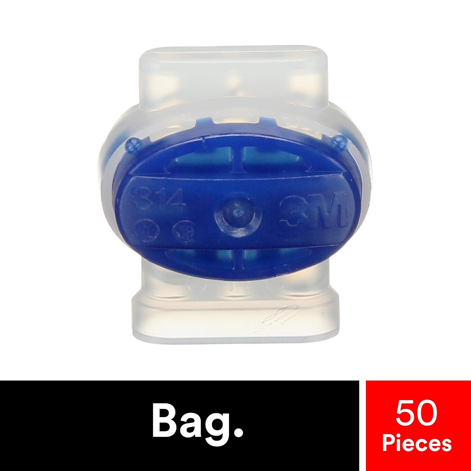 a plastic container with blue lid